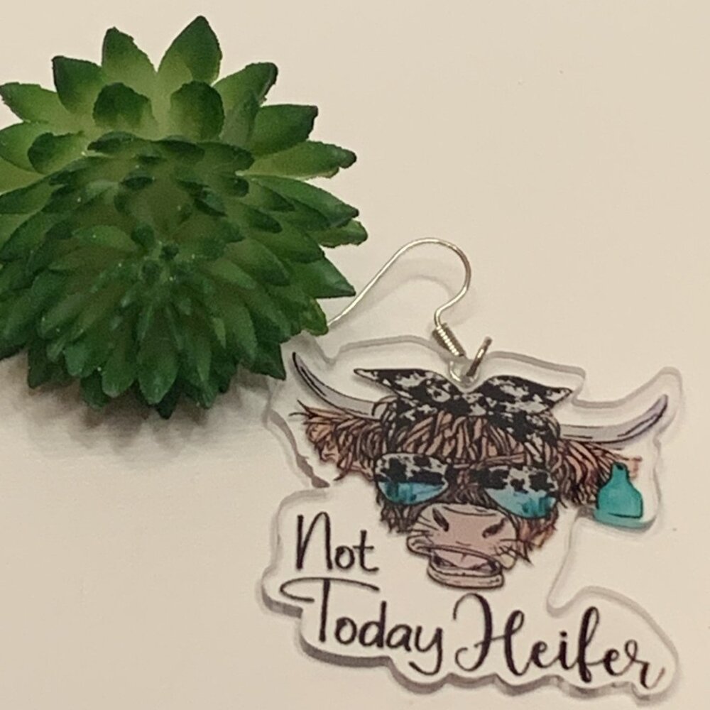 Cow Earring, Gift Idea, Western Earring, Western Jewelry, Bull Earring, Heifer